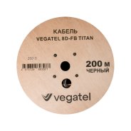 Кабель коаксиальный VEGATEL 8D-FB (Titan, черный) бухта 200м