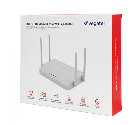 Роутер 4G VEGATEL VR4 Wi-Fi-2,4 (SMA)