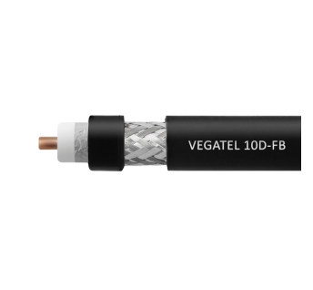 Кабель коаксиальный VEGATEL 10D-FB Cu (ГОСТ, черный) бухта 100м